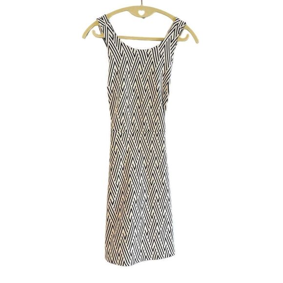 Hollister Geometric Fit & Flare Sleeveless Open Back Mini Dress | SZ S - Picture 1 of 5